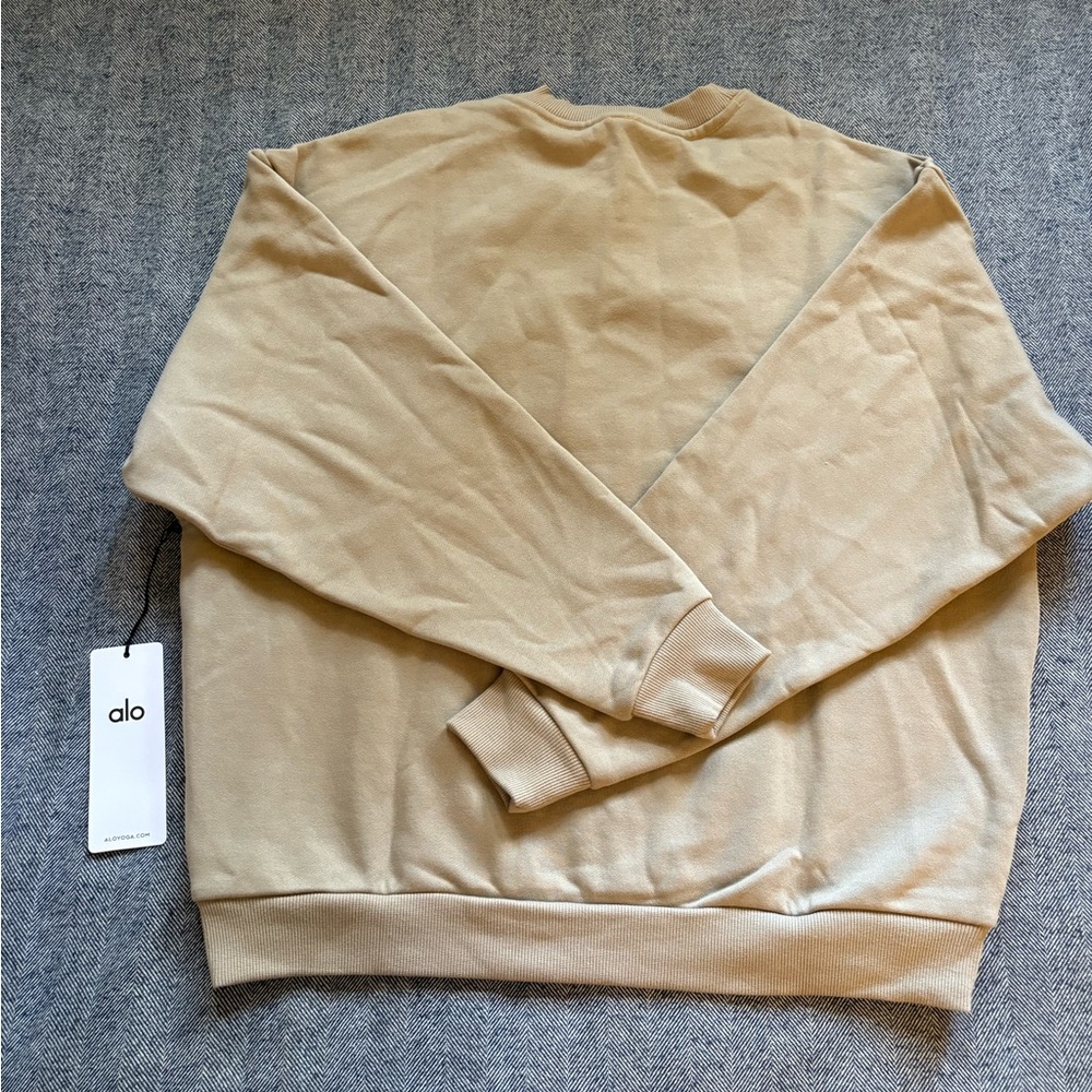 alo accolade crew neck pullover | size m | color: gravel - Picture 3 of 5